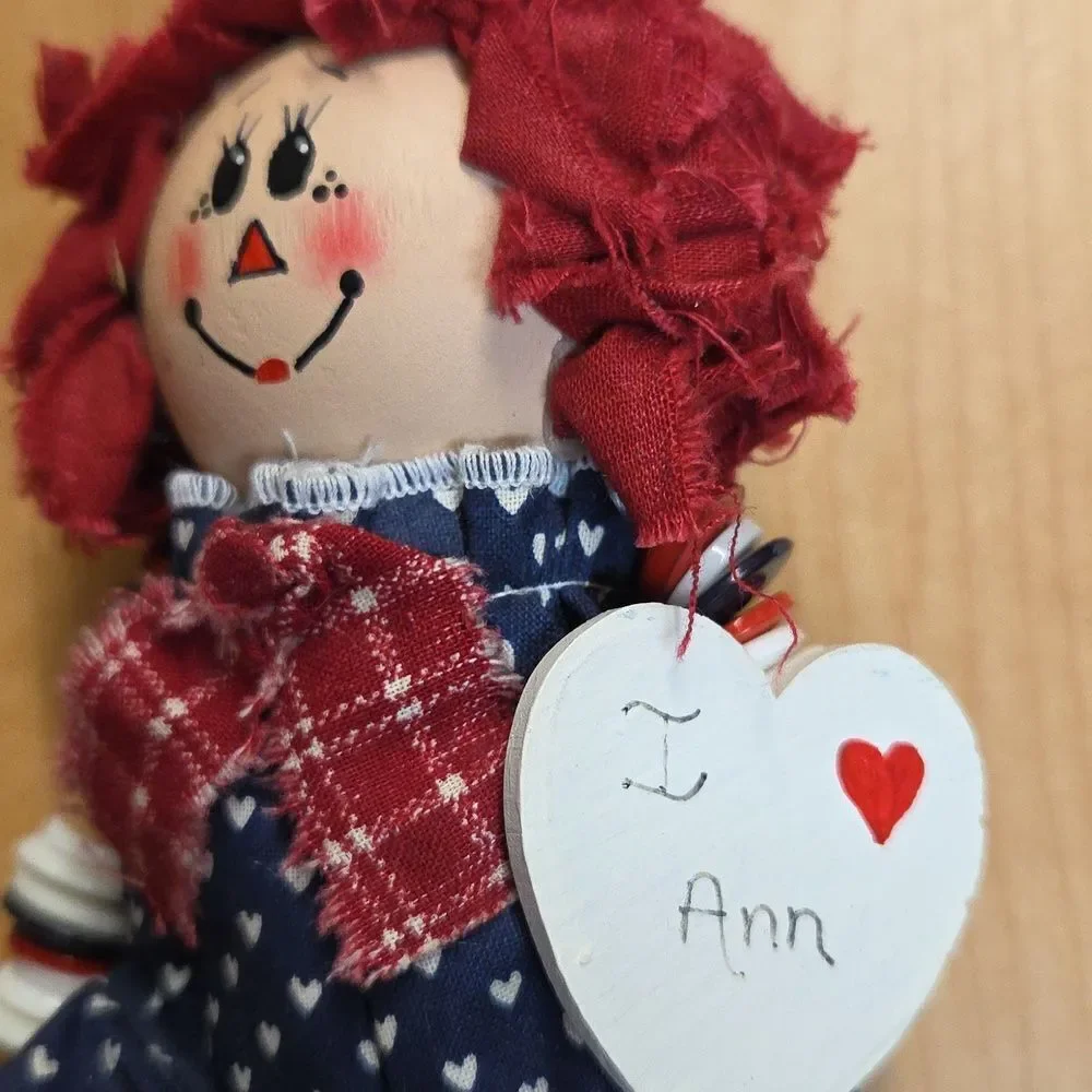 Raggedy Ann and Andy Dolls With Button Arms‎ And Legs Plus Little Golden Book